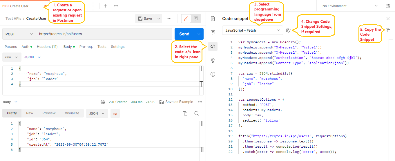 Generate cURL from Postman for HTTP Request